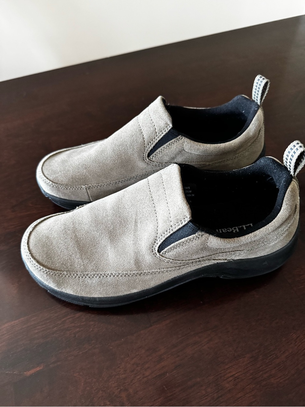 L.L. Bean Women’s Slip-On Suede Casual Shoes — Taupe Size 9M
